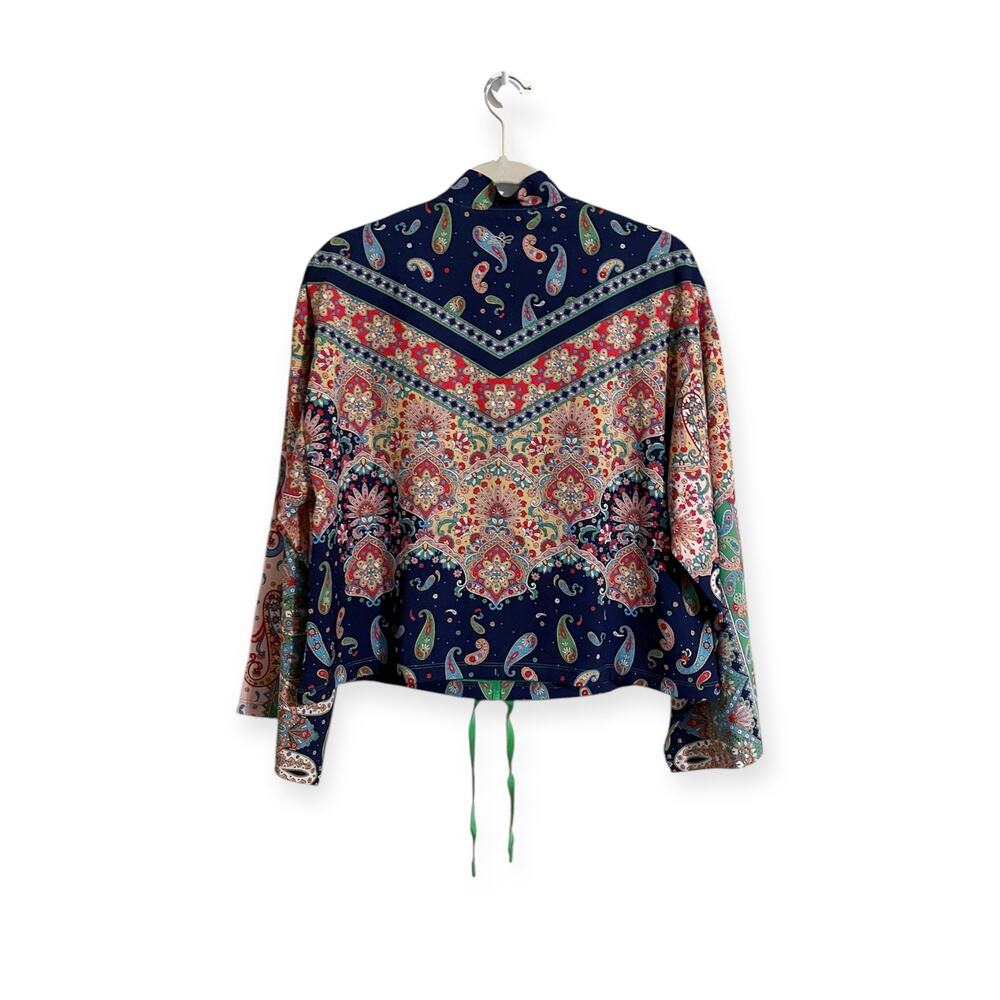 Johnny Was Breamar Kimono Sleeve Zip Jacket Boho Paisley Size Medium - Picture 3 of 7